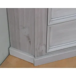 Hioshop New Mexico hoekkast hoekvitrine grijs grenen