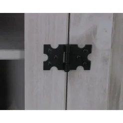 Hioshop New Mexico hoekkast hoekvitrine grijs grenen