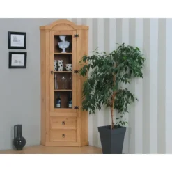 Hioshop New Mexico hoekkast vitrine grenen