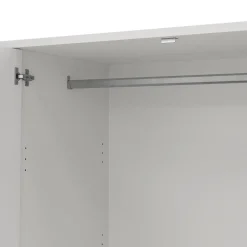 Hioshop Next kledingkast 4 deuren 2 lades 197x200cm wit