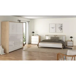 Hioshop Next ladekast 3 lades hoogglans wit