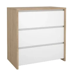 Hioshop Next ladekast 3 lades hoogglans wit