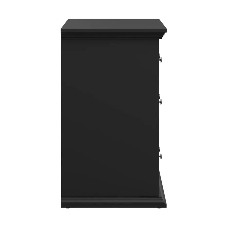 Hioshop North kommode 6 laden zwart mat