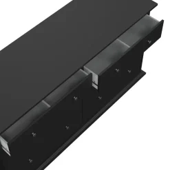 Hioshop North kommode 6 laden zwart mat