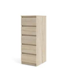 Hioshop Noulan commode 5 lades eiken decor