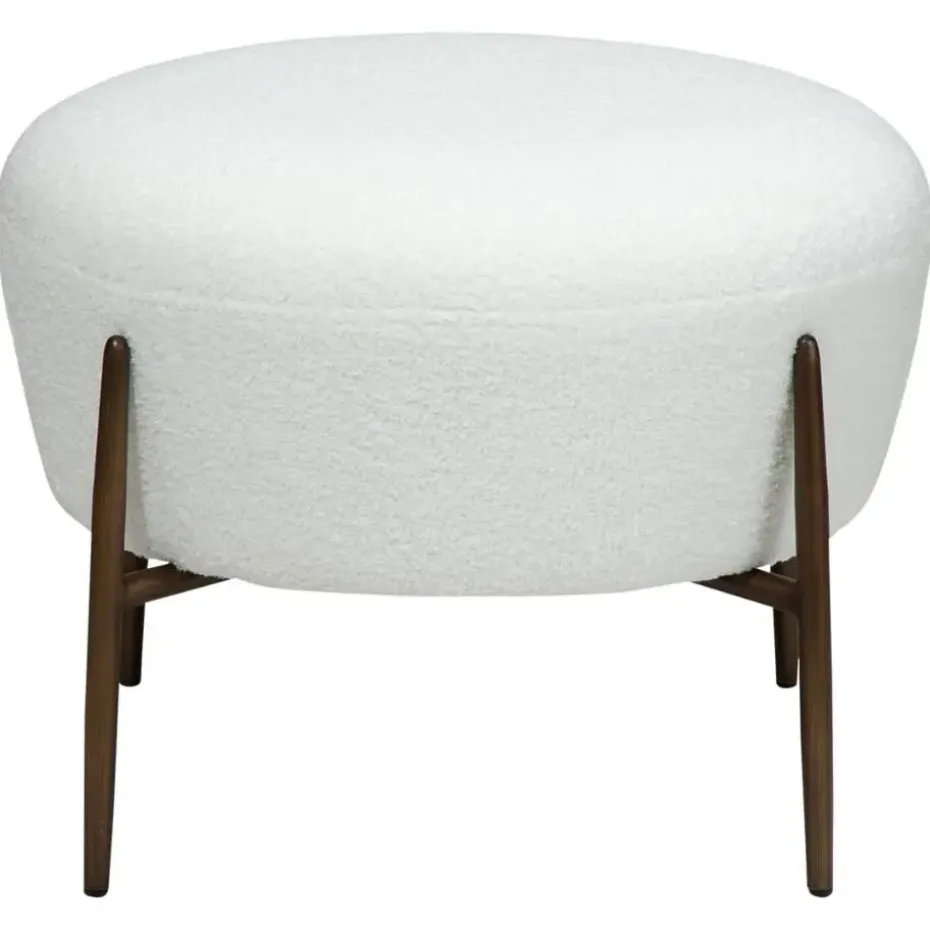 Hioshop Orbit Dan-Form poef bouclé wit