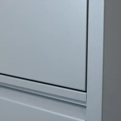 Hioshop Pisa schoenenkast grijs metaal met 10 vakken