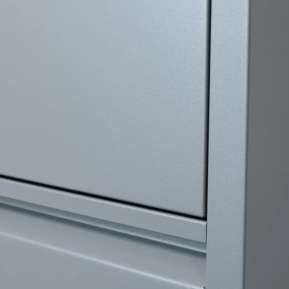 Hioshop Pisa schoenenkast grijs metaal met 10 vakken