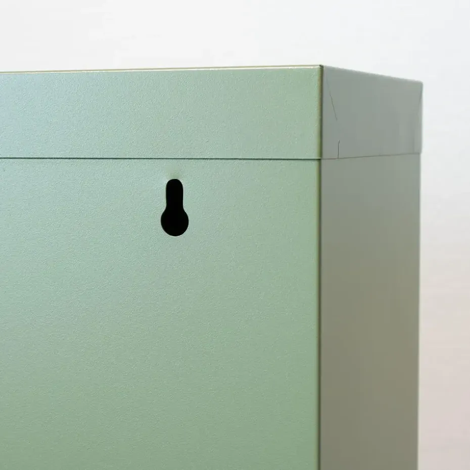 Hioshop Pisa schoenenkast groen metaal met 10 vakken