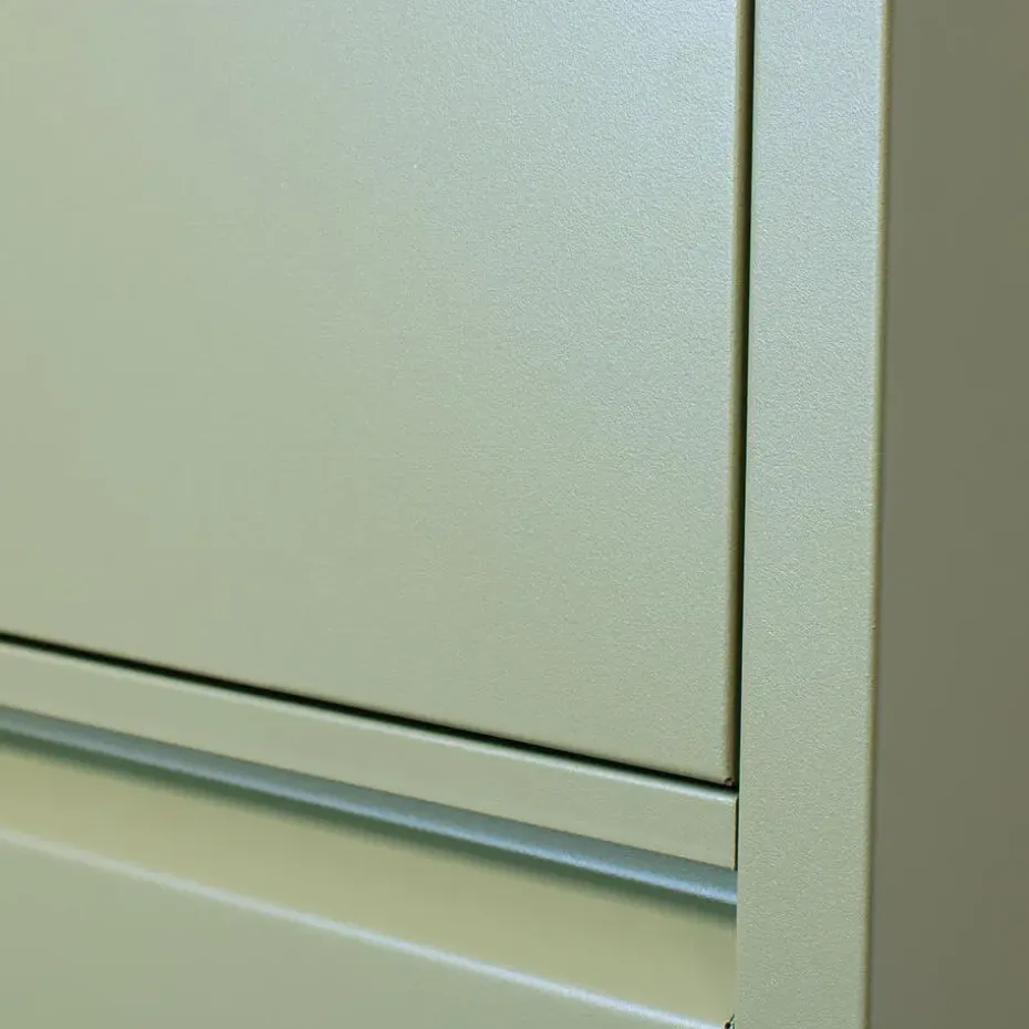 Hioshop Pisa schoenenkast groen metaal met 10 vakken