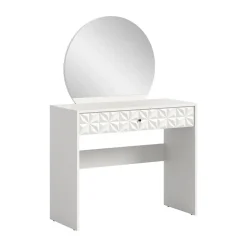 Hioshop Prisma kaptafel 1 lade 1 spiegel wit