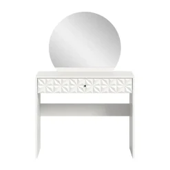 Hioshop Prisma kaptafel 1 lade 1 spiegel wit