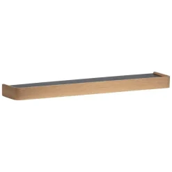 Hioshop Protopia Dan-Form wandplank met haken 9 haken fineer eik