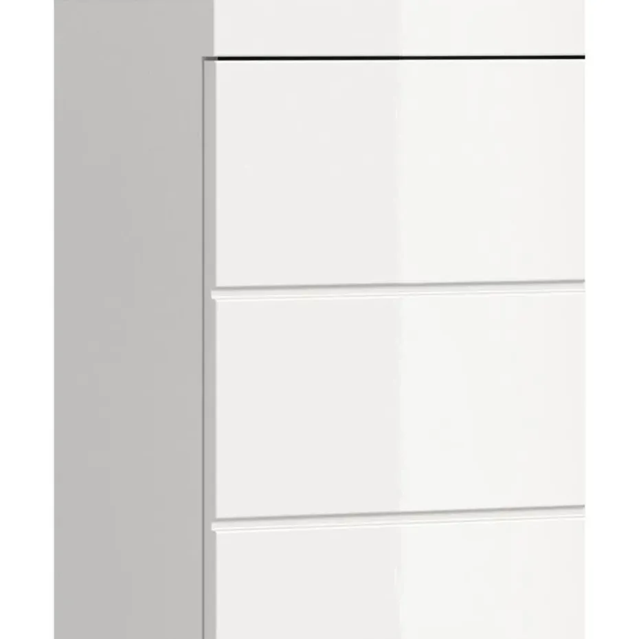 Hioshop Scout badkamerkast 2 deuren- 1 lade wit hoogglans- wit