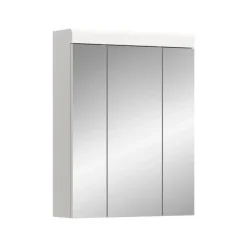 Hioshop Scout spiegelkast 3 spiegeldeuren wit hoogglans- wit