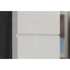 Hioshop Scout wastafel 2 lades wit hoogglans- grijs