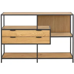 Hioshop Sea wandkast 2 lades 3 planken natuur