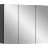 Hioshop Soft spiegelkast 3 spiegeldeuren grijs Nachbildung