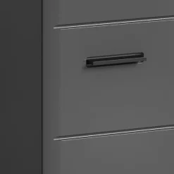 Hioshop Soft wastafel 2 deuren grijs hoogglans- grijs