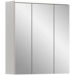 Hioshop Solero spiegelkast 3 spiegeldeuren wit hoogglans- wit