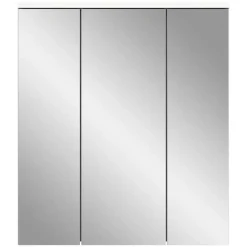 Hioshop Solero spiegelkast 3 spiegeldeuren wit hoogglans- wit