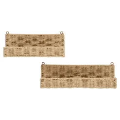 Hioshop Treviso Wandplank set van 2 natuur