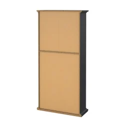 Hioshop Venedig wandkast 5 vakken mat grijs