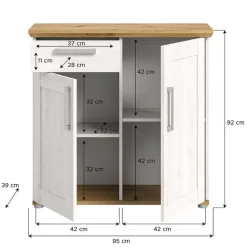 Hioshop Verona dressoir 1 lade 2 deuren lariks decor
