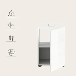 Hioshop Vira wastafel 1 deur wit hoogglans- wit