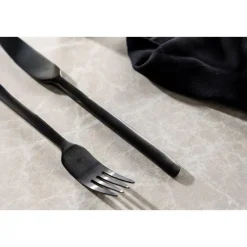 Hioshop WabiSabi bestekset 24 delen roestvrij staal zwart