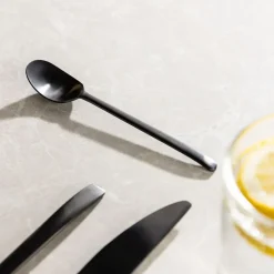 Hioshop WabiSabi bestekset 24 delen roestvrij staal zwart