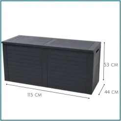 HIXA Opbergbox 240L -Zwart