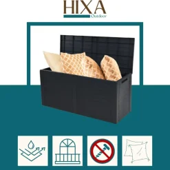 HIXA Opbergbox 240L -Zwart