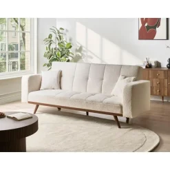 HJULBY - Driezitsbank - Gebroken wit - Bouclé