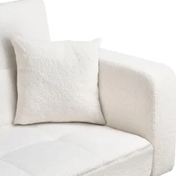 HJULBY - Driezitsbank - Gebroken wit - Bouclé