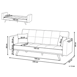 HJULBY - Driezitsbank - Groen - Polyester