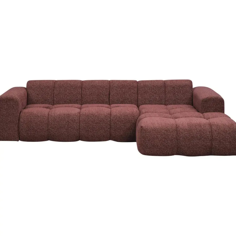 Hoekbank Beau rechts - Raven - wijnrood