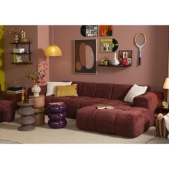 Hoekbank Beau rechts - Raven - wijnrood