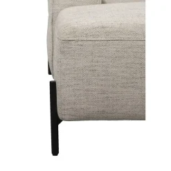 Hoekbank Dave links - elektrisch verstelbaar - stof Pure - lichtgrijs