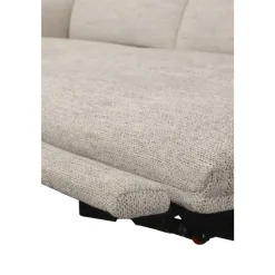 Hoekbank Dave links - elektrisch verstelbaar - stof Pure - lichtgrijs