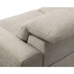 Hoekbank Dave links - elektrisch verstelbaar - stof Pure - lichtgrijs