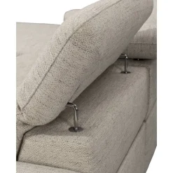 Hoekbank Dave links - elektrisch verstelbaar - stof Pure - lichtgrijs