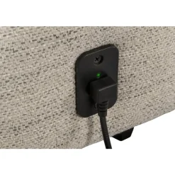 Hoekbank Dave links - elektrisch verstelbaar - stof Pure - lichtgrijs