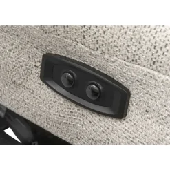 Hoekbank Dave links - elektrisch verstelbaar - stof Pure - lichtgrijs