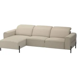 Hoekbank Dave links - elektrisch verstelbaar - taupe