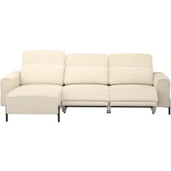 Hoekbank Dave links - elektrisch verstelbaar - crème