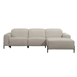 Hoekbank Dave rechts - elektrisch verstelbaar - lichtgrijs