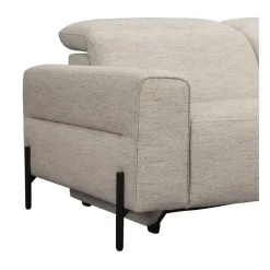 Hoekbank Dave rechts - elektrisch verstelbaar - lichtgrijs