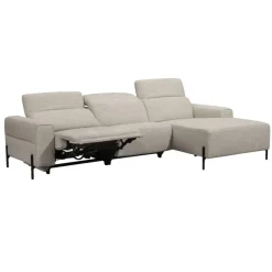 Hoekbank Dave rechts - elektrisch verstelbaar - lichtgrijs