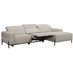 Hoekbank Dave rechts - elektrisch verstelbaar - lichtgrijs